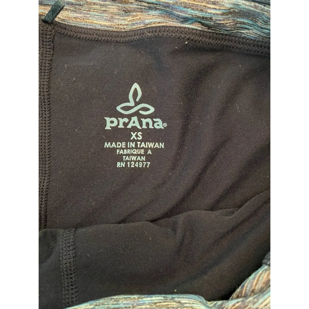 prAna Women XS Athletic Skort Blue Space Dye Built In Shorts Running Golf Tennis